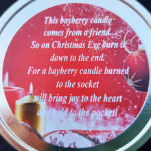 Load image into Gallery viewer, Bayberry Soy Candle with Bayberry Legend