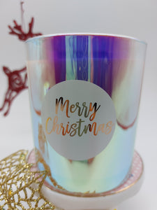 Christmas Holographic Soy Candle-Spruce Christmas Tree Scent
