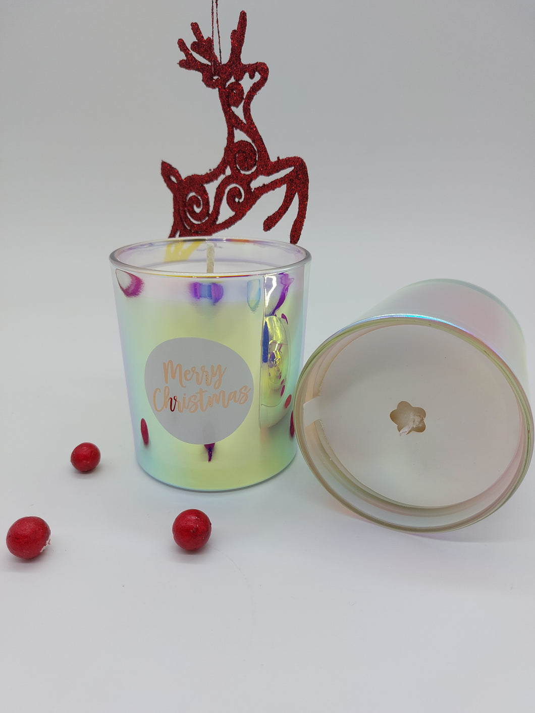 Christmas Holographic Soy Candle-Spruce Christmas Tree Scent
