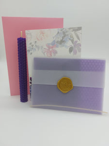Mother's Day Card-Beeswax Candle and Card Gift Set-Beeswax Candle-Make your own Beeswax Candle