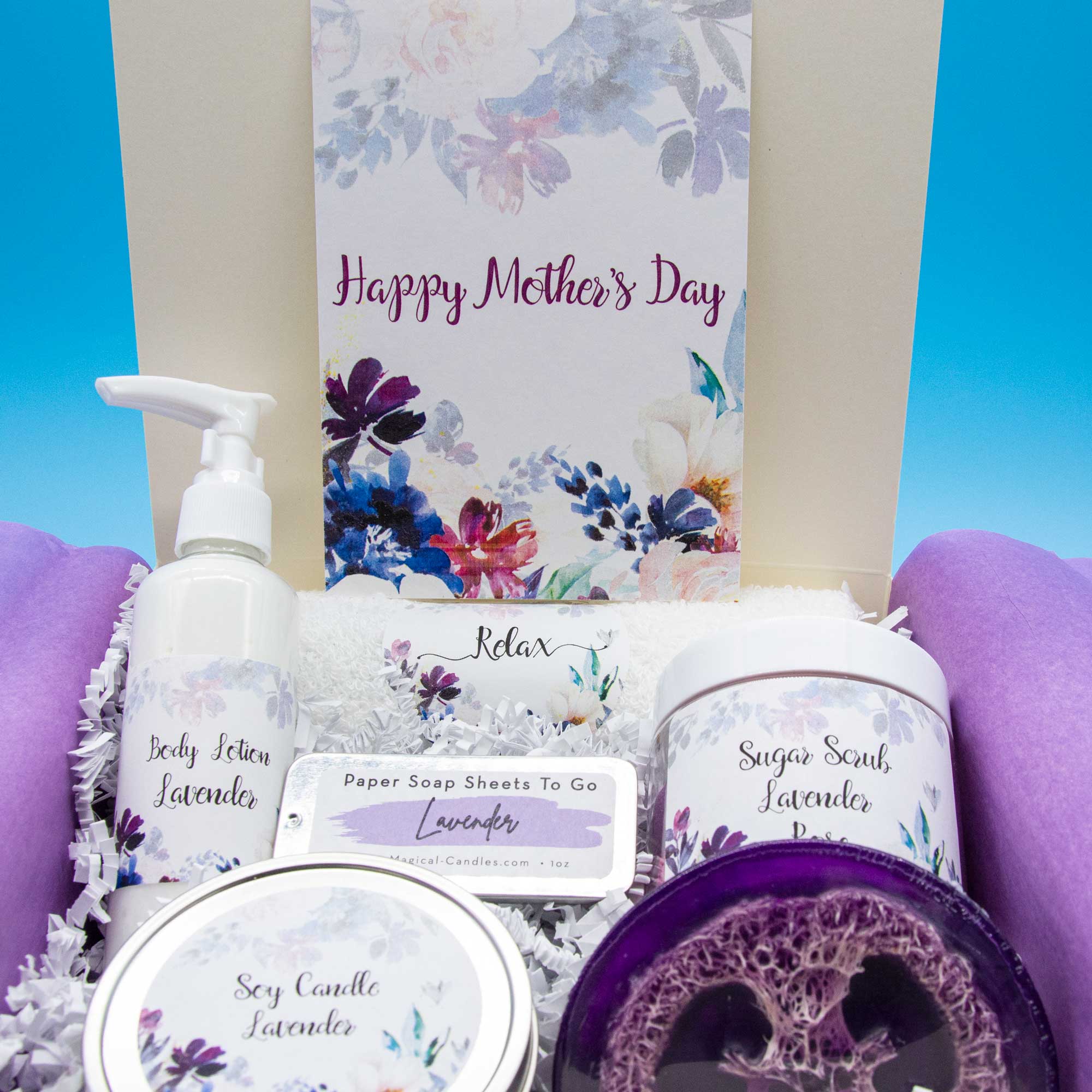 Christmas Gifts for Mom,Mom Birthday Gifts from Daughter,Personalized Spa  Body Relaxing Lavender Gifts Basket Mothers Day Gifts for Mom,Unique Gifts