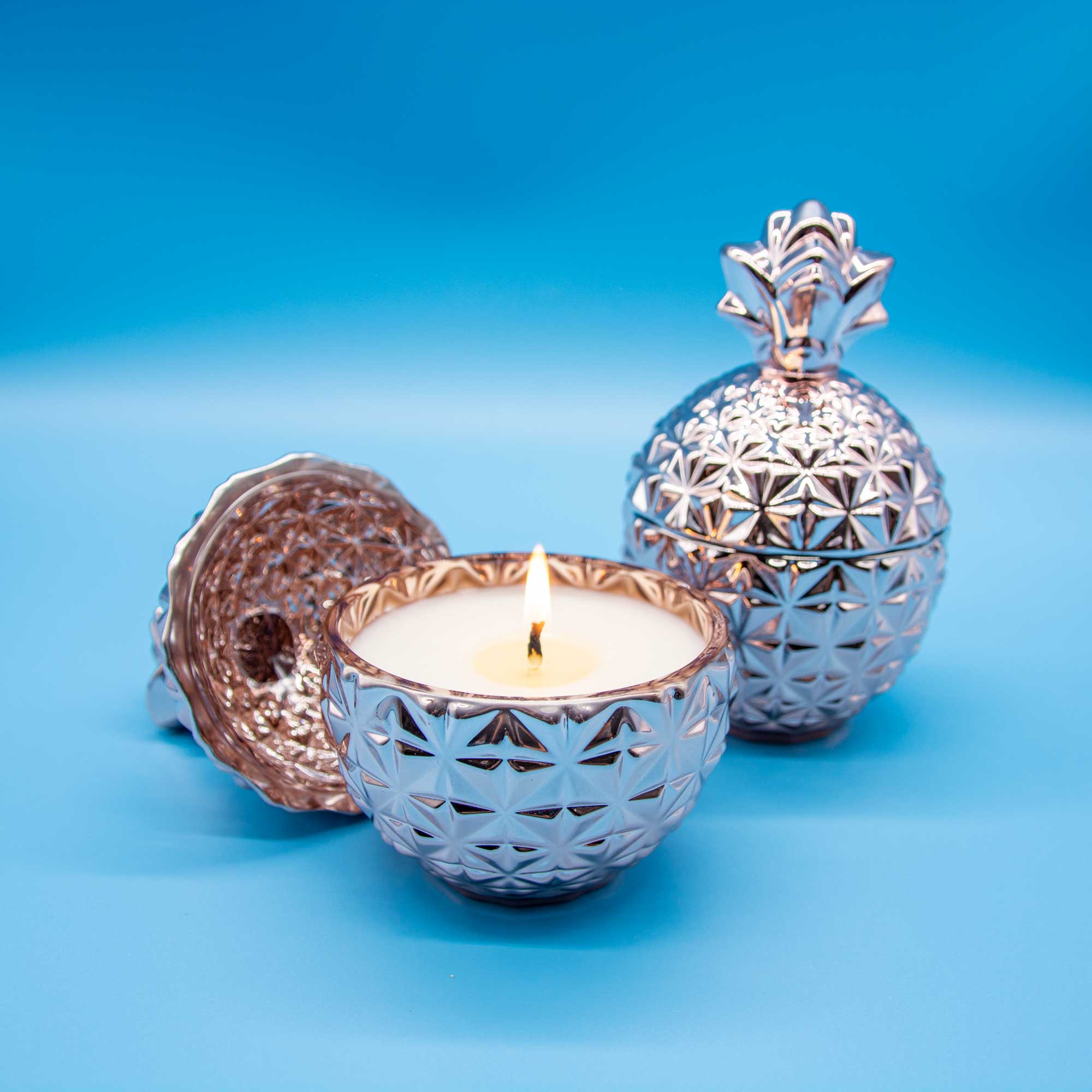 Pineapple Fleur Candle Rose Gold Soy Candle Magical Candles