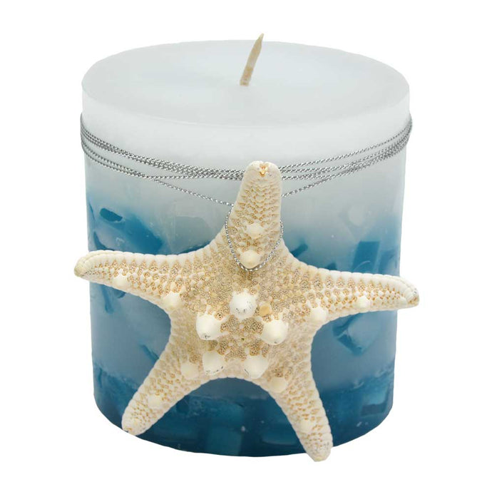 Pillar Candle with Starfish